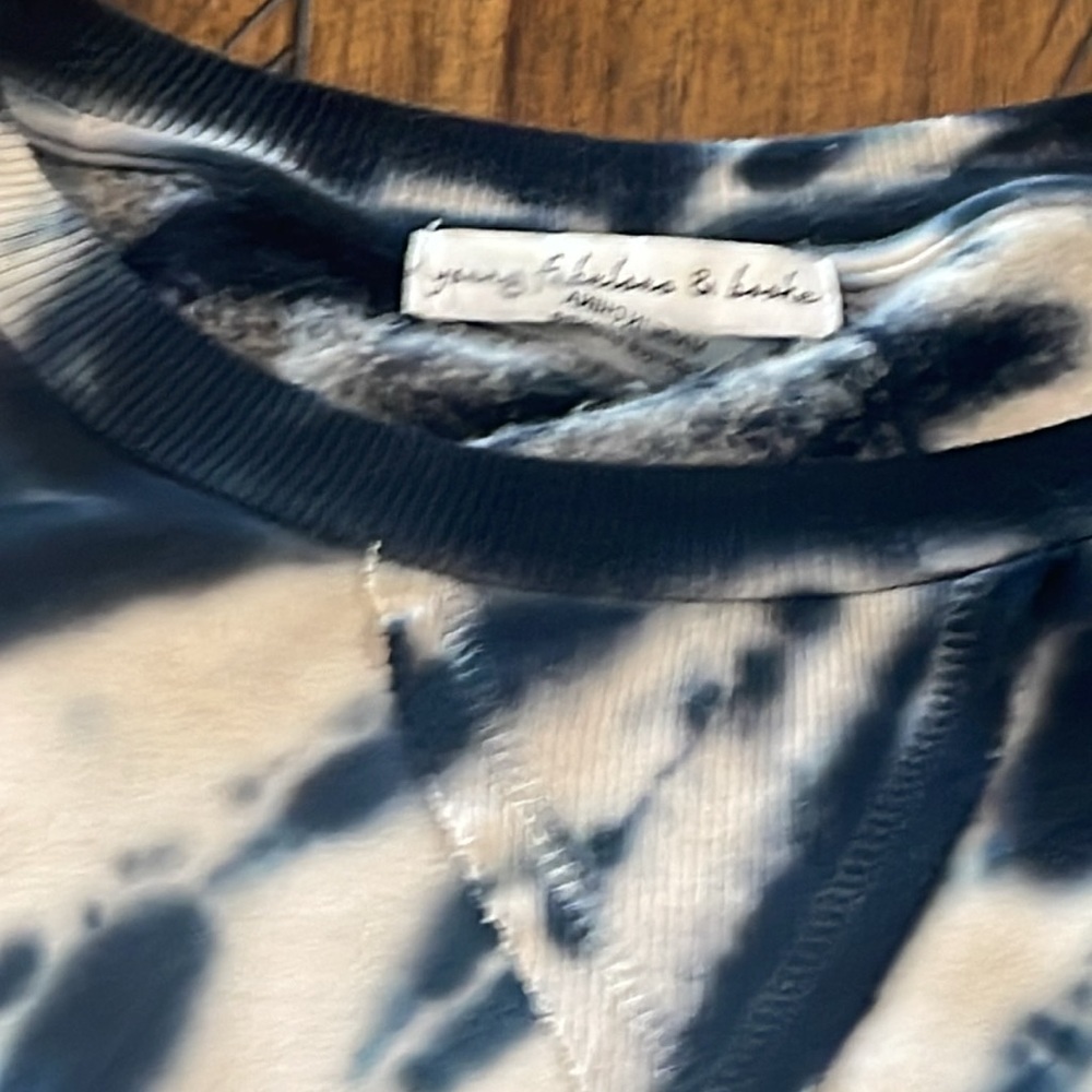 Young fabulous & Broke tie dye batwing pull over top sweater oversized size S - Picture 6 of 12